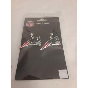 New England Patriots NFL Post Stud Drop Red White & Blue Earrings  FREE SHIPPING